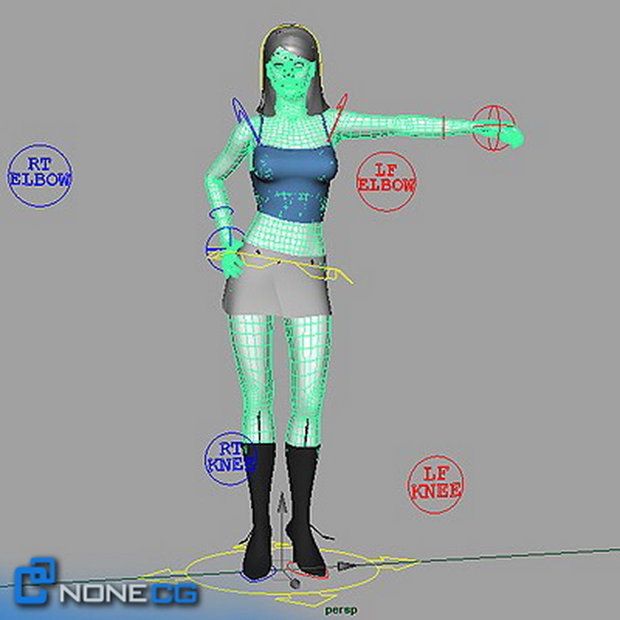 Adult Female Jessy Rigged 3D model_22