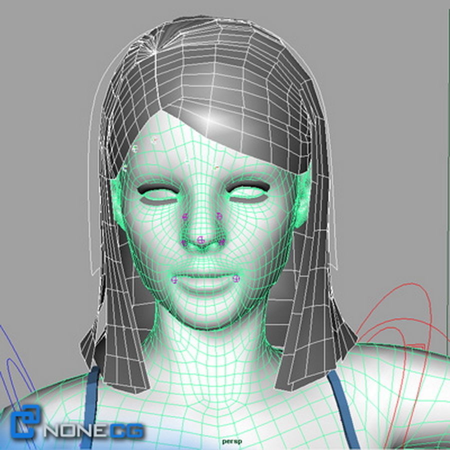 Adult Female Jessy Rigged 3D model_24