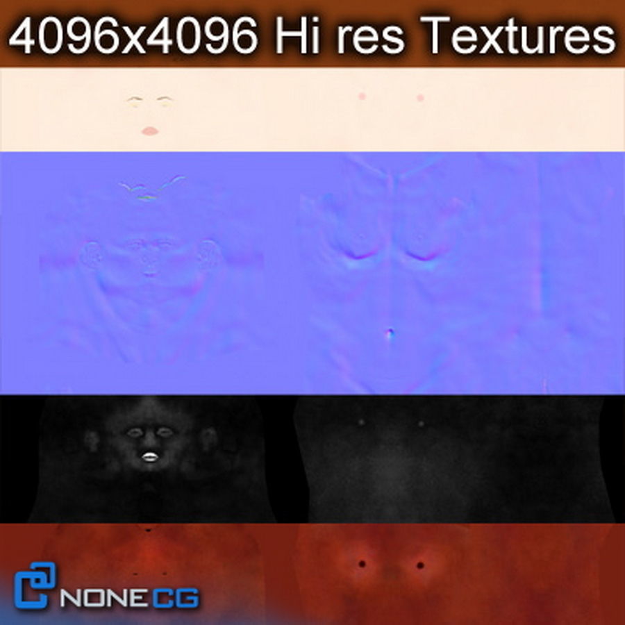 Adult Female Jessy Rigged 3D model_18