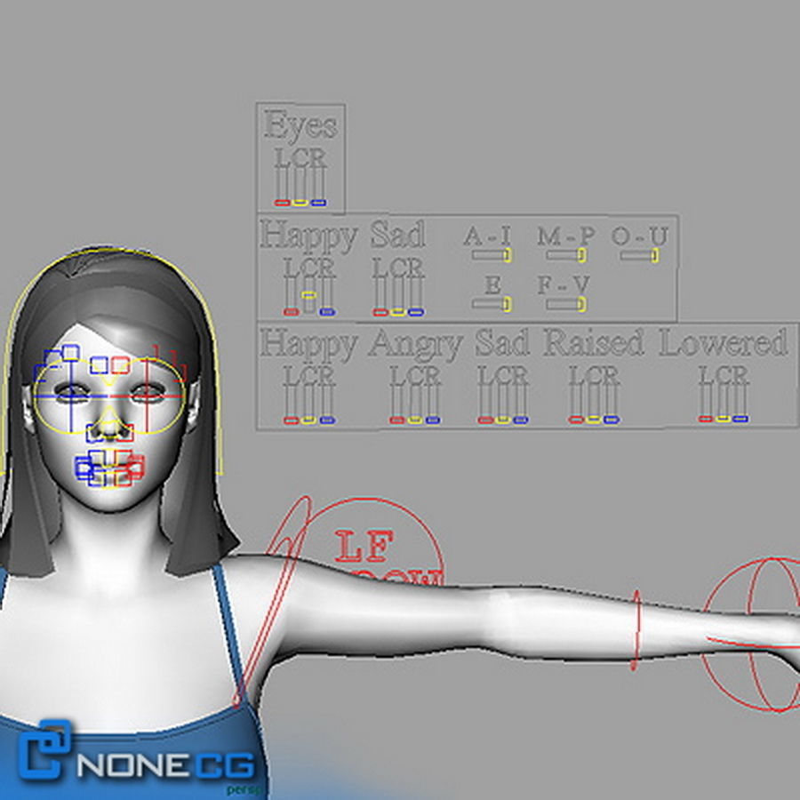 Adult Female Jessy Rigged 3D model_19