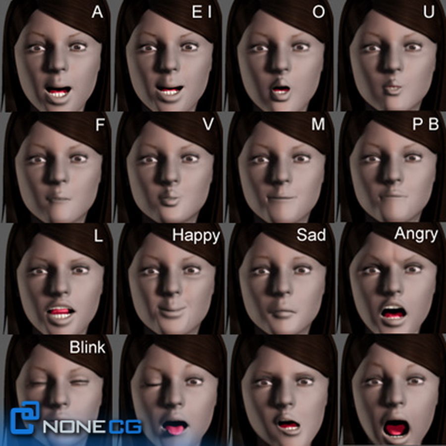 Adult Female Jessy Rigged 3D model_20