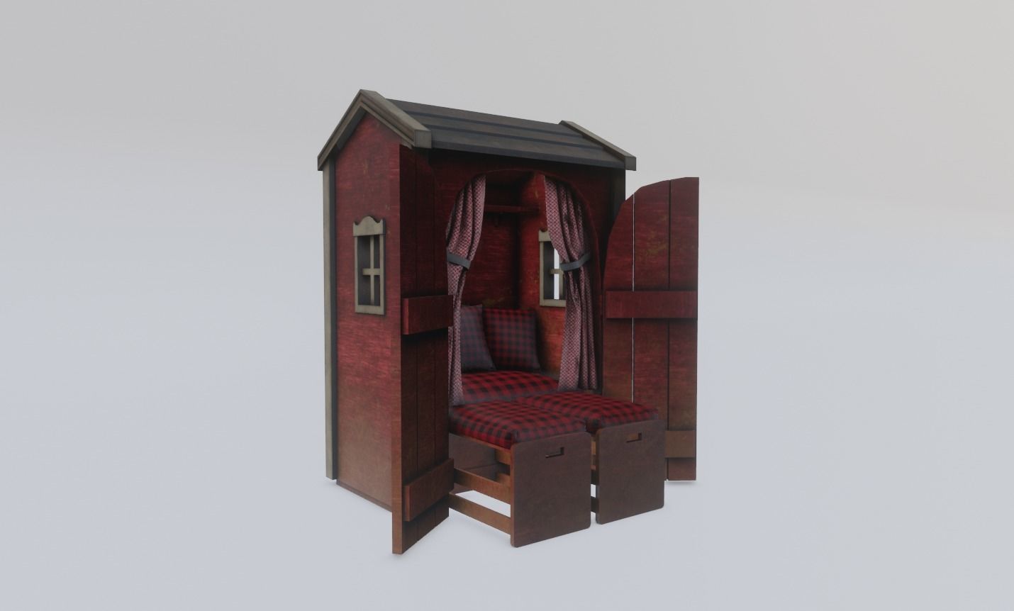 Home just you and me Low-poly 3D model_1