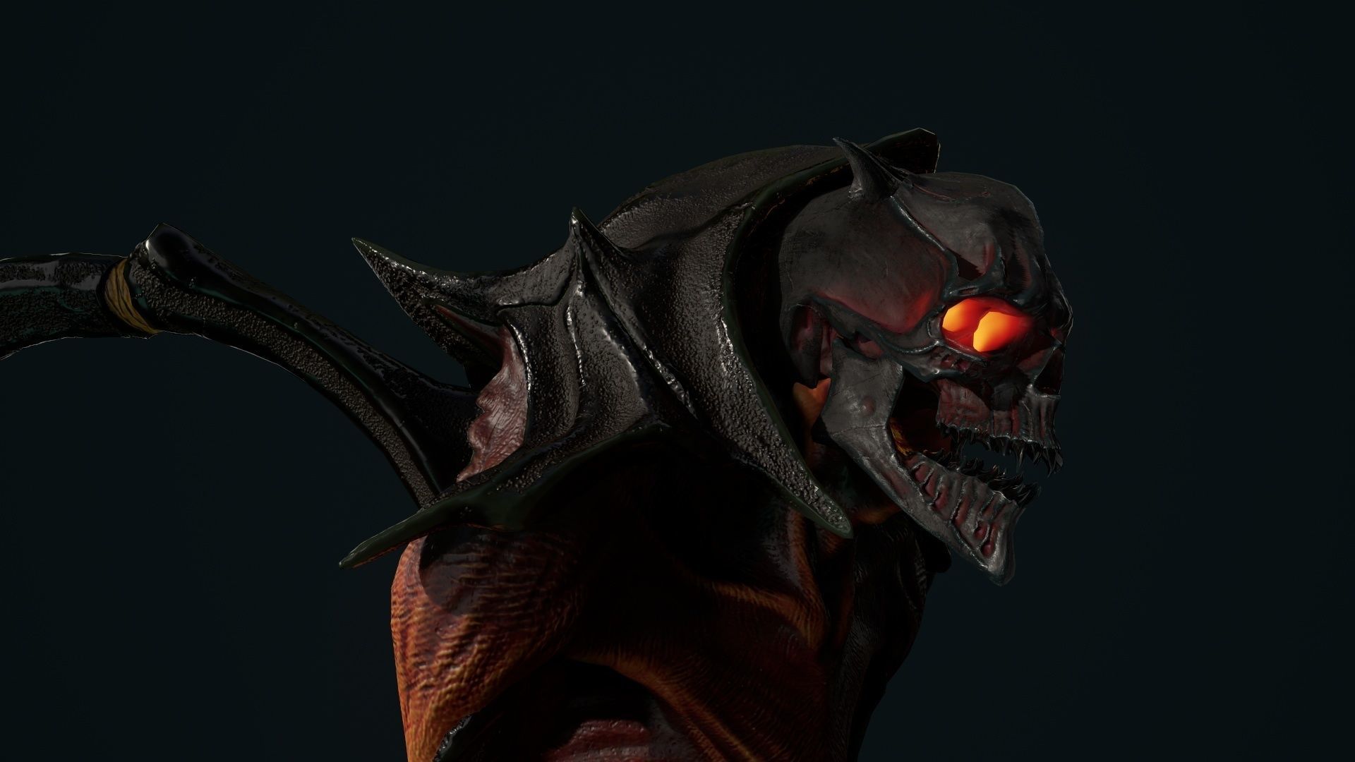 Spider 7 creature with long arms and legs Low-poly 3D model_26