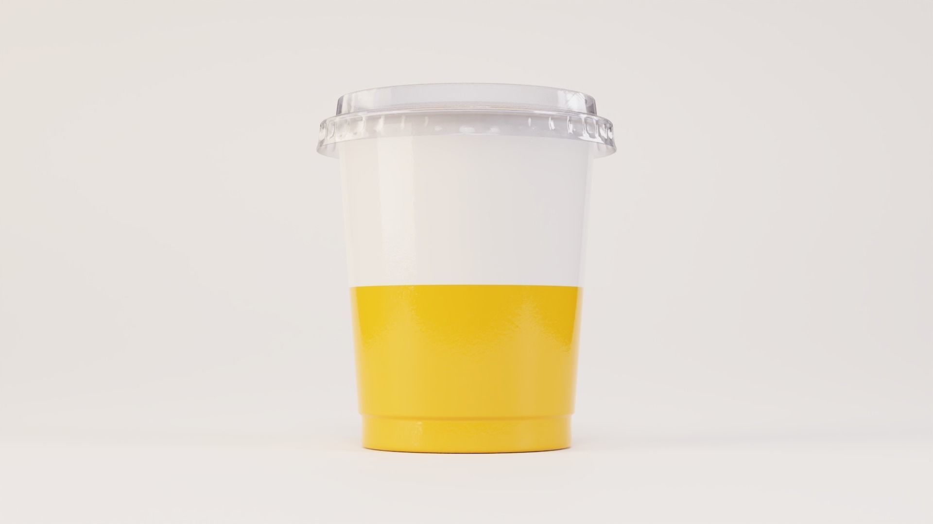 Yogurt Cup 400ml Cap Low-poly 3D model_15