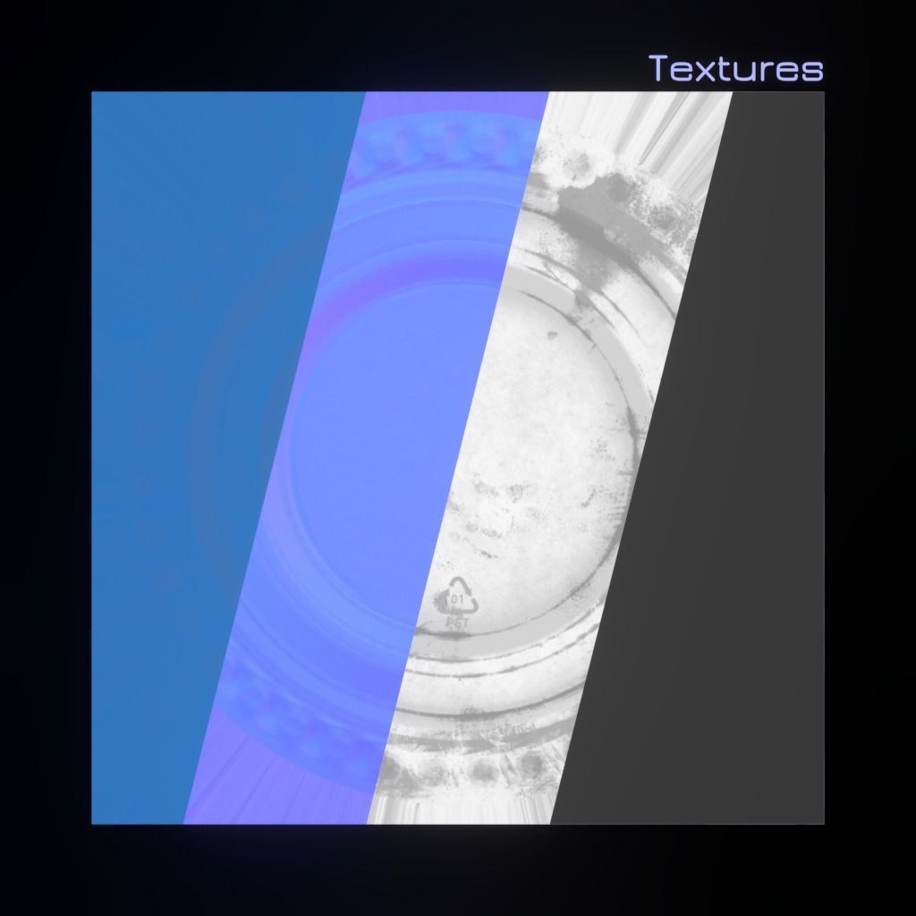 Yogurt Cup 400ml Cap Low-poly 3D model_27