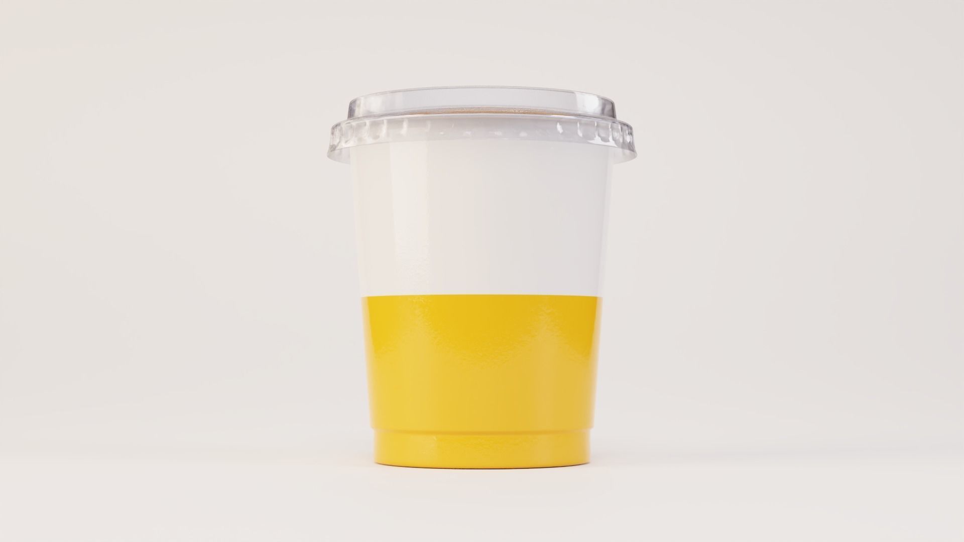 Yogurt Cup 400ml Cap Low-poly 3D model_14