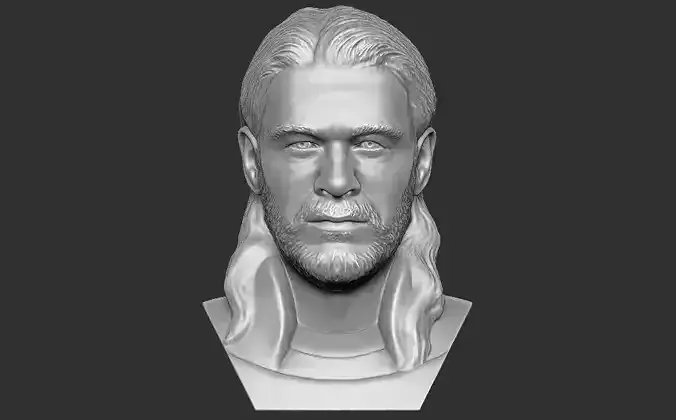 Thor Chris Hemsworth bust for 3D printing 3D print model