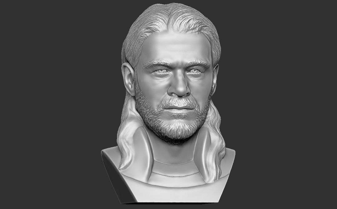 Thor Chris Hemsworth bust for 3D printing 3D print model_11