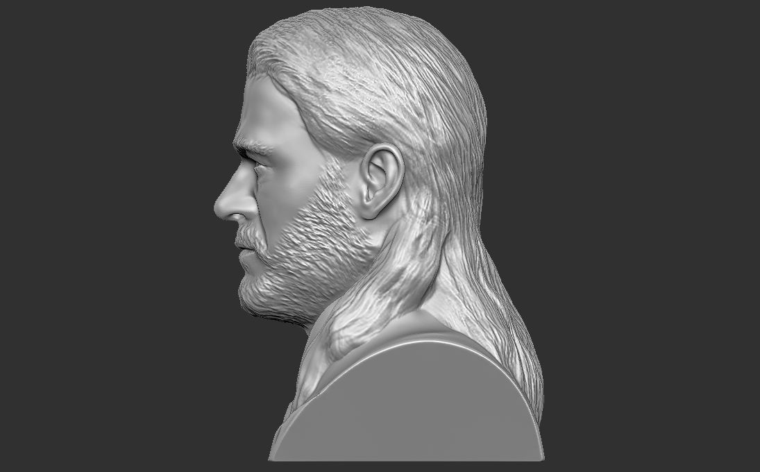Thor Chris Hemsworth bust for 3D printing 3D print model_5