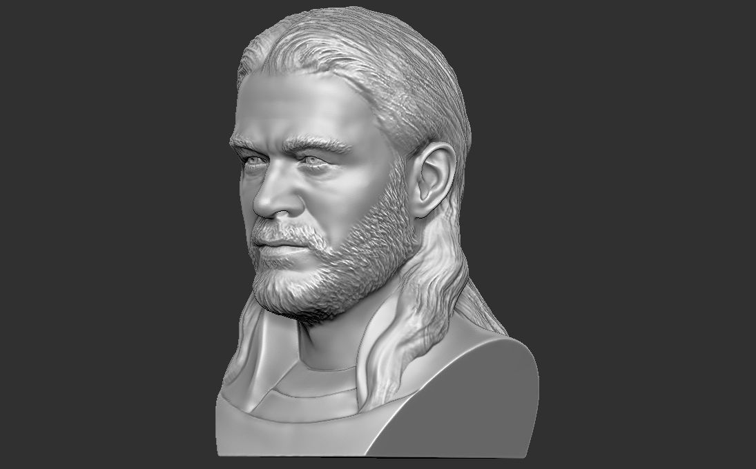 Thor Chris Hemsworth bust for 3D printing 3D print model_3