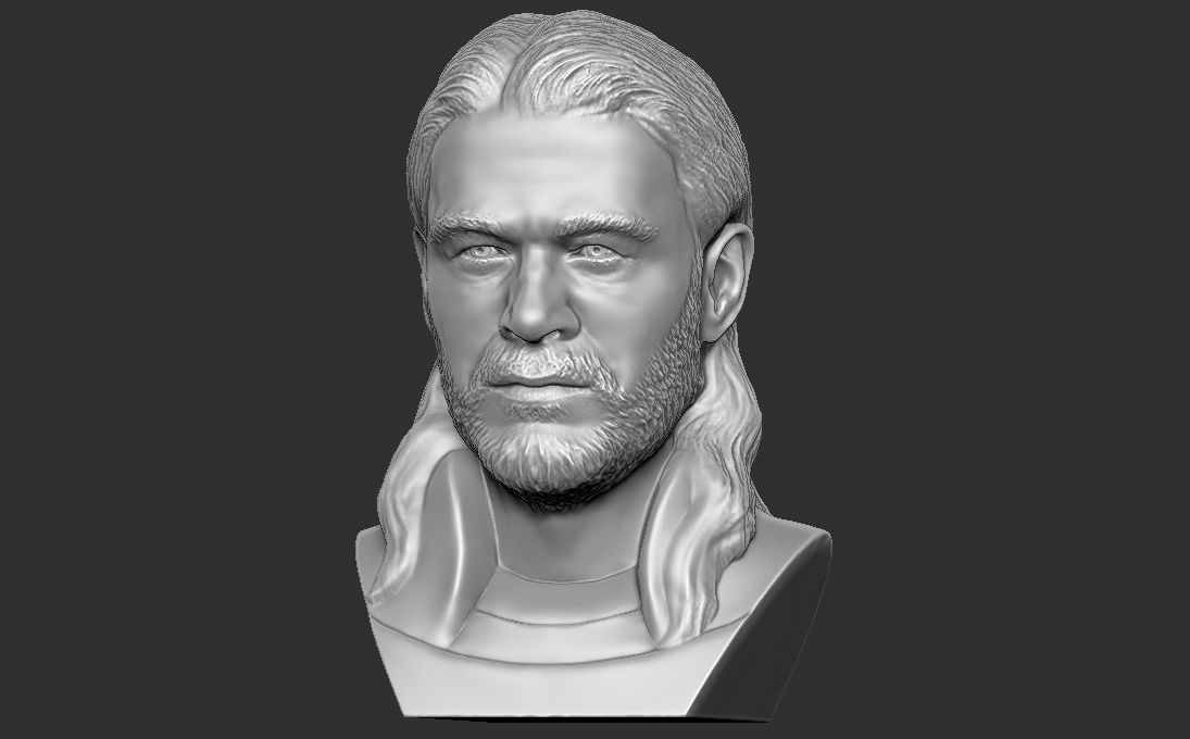 Thor Chris Hemsworth bust for 3D printing 3D print model_1