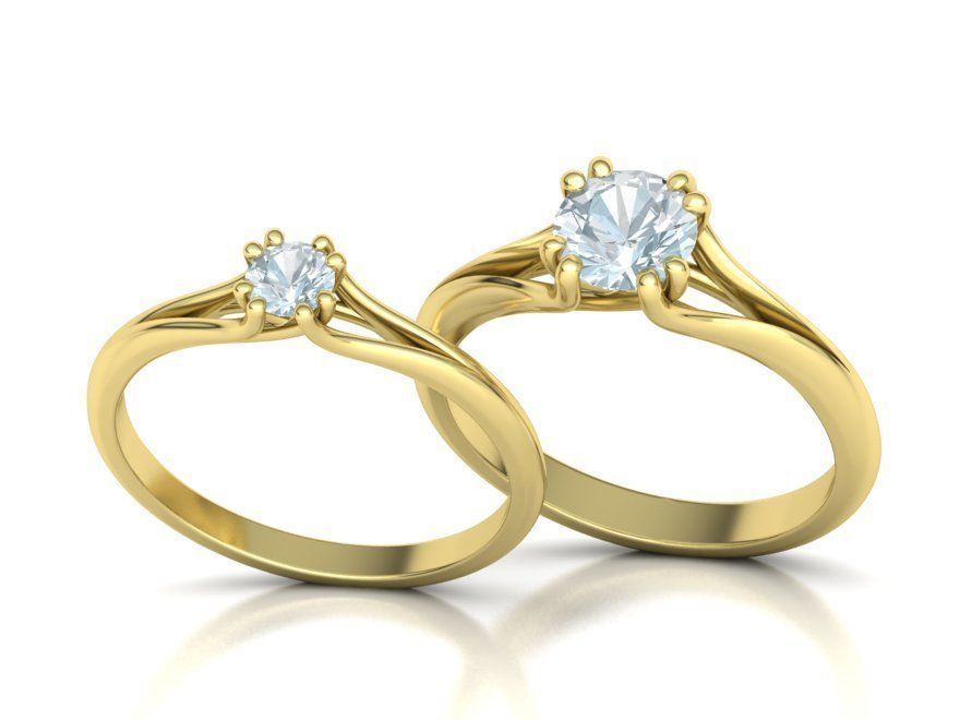 Solitaire Engagement Ring Collection Small and Big stones _8