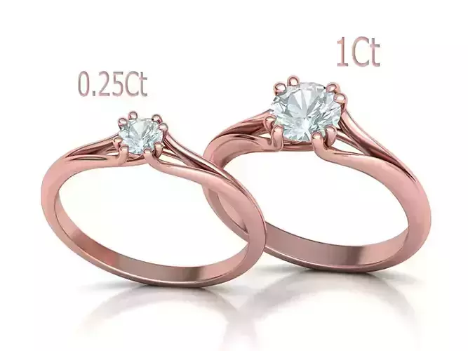 Solitaire Engagement Ring Collection Small and Big stones 