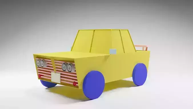 car toys with childish 3D model