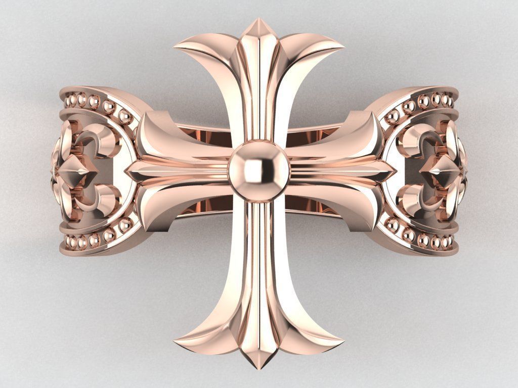 Cross ring  470 3D print model_2