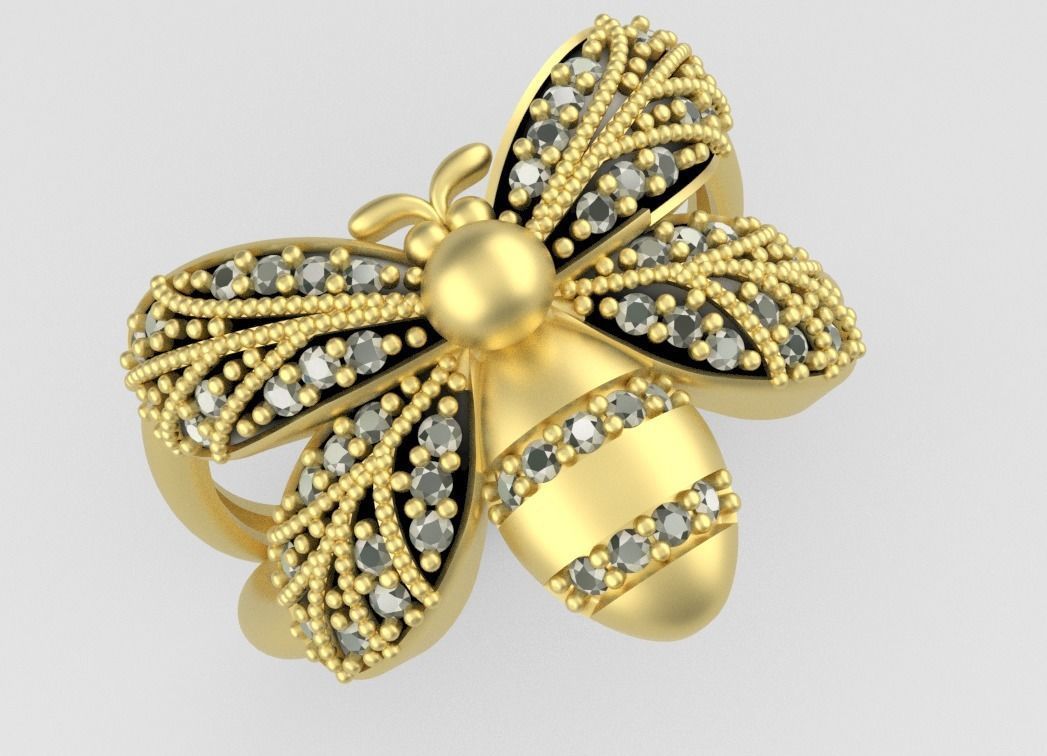 butterfly ring  3D print model_1