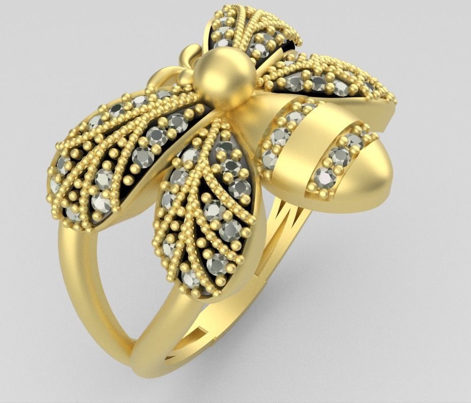 butterfly ring  3D print model_2