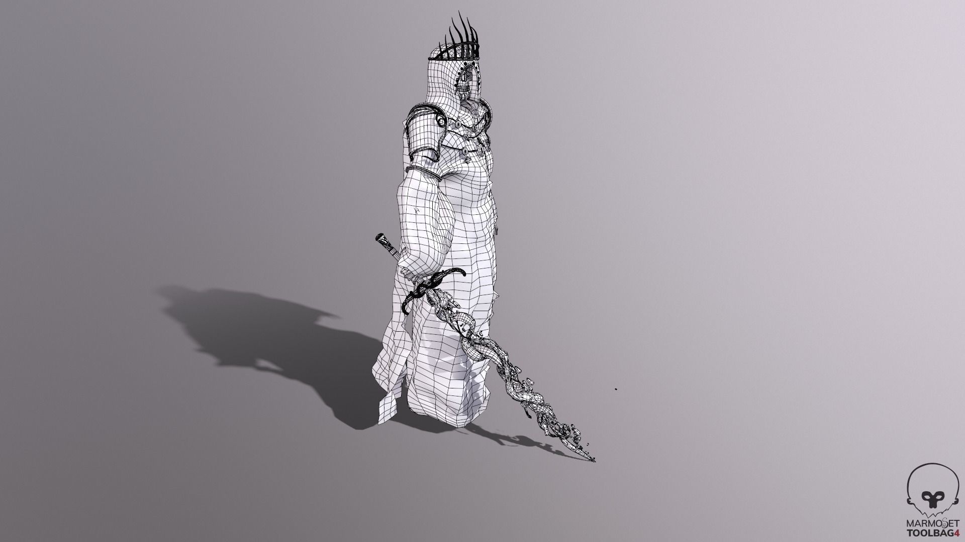 Reaper Skeleton King Low-poly 3D model_23