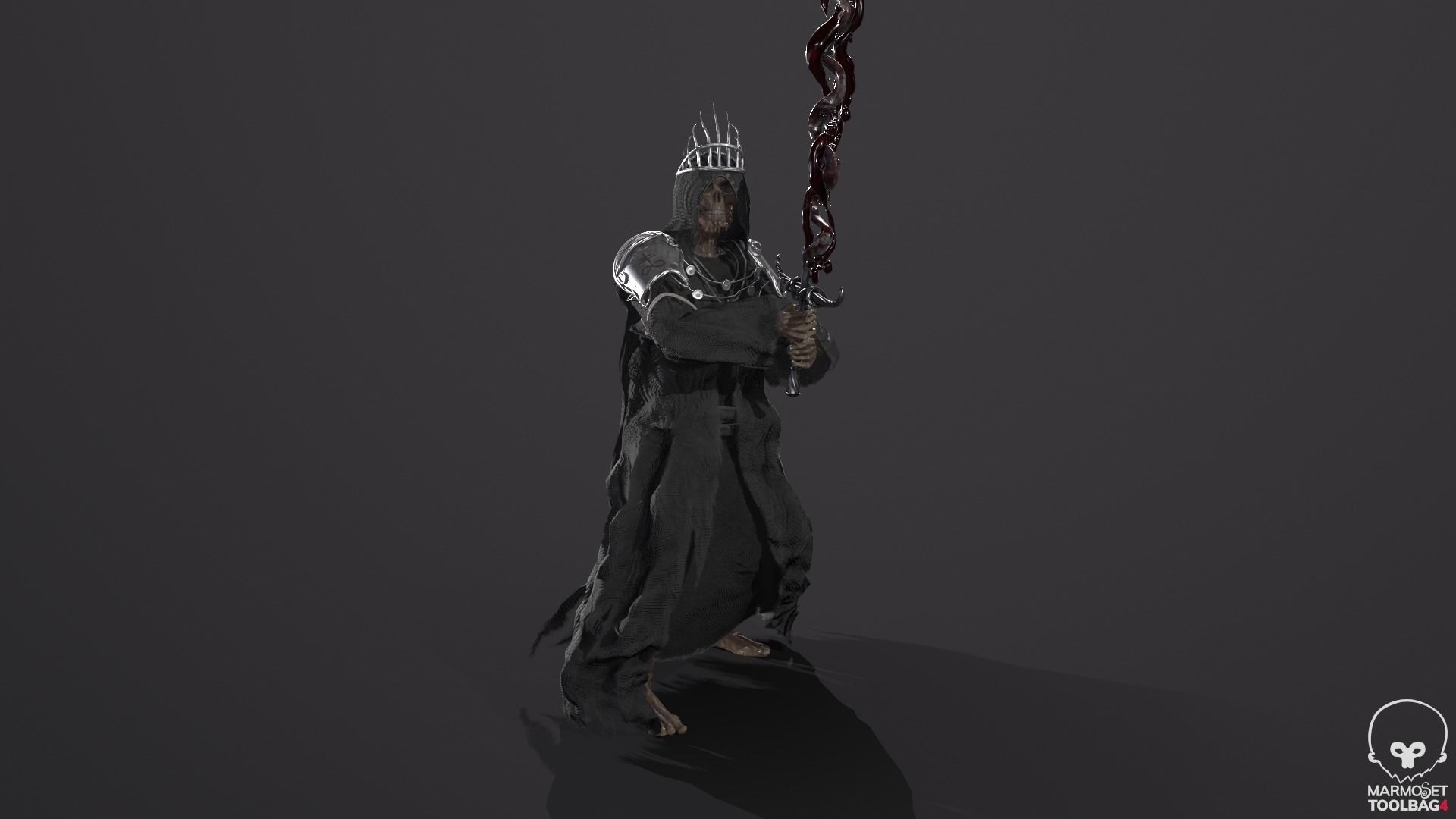 Reaper Skeleton King Low-poly 3D model_31