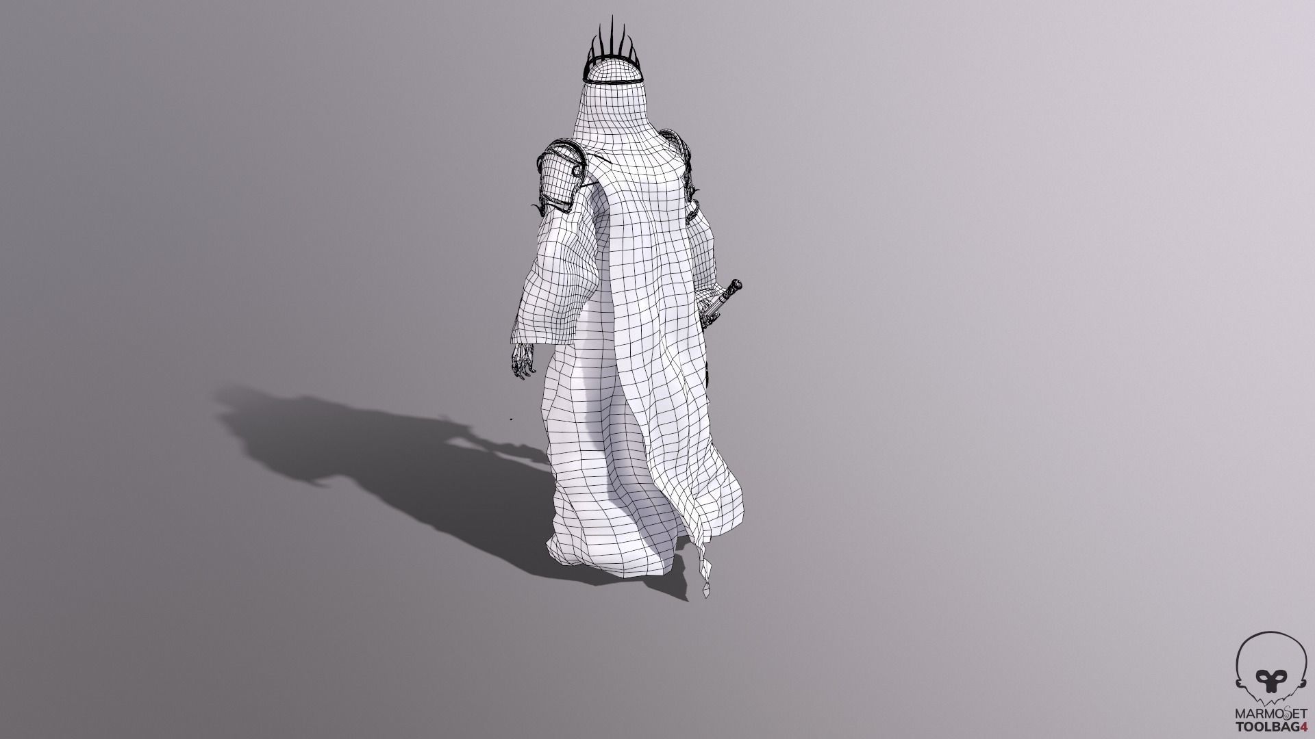 Reaper Skeleton King Low-poly 3D model_11