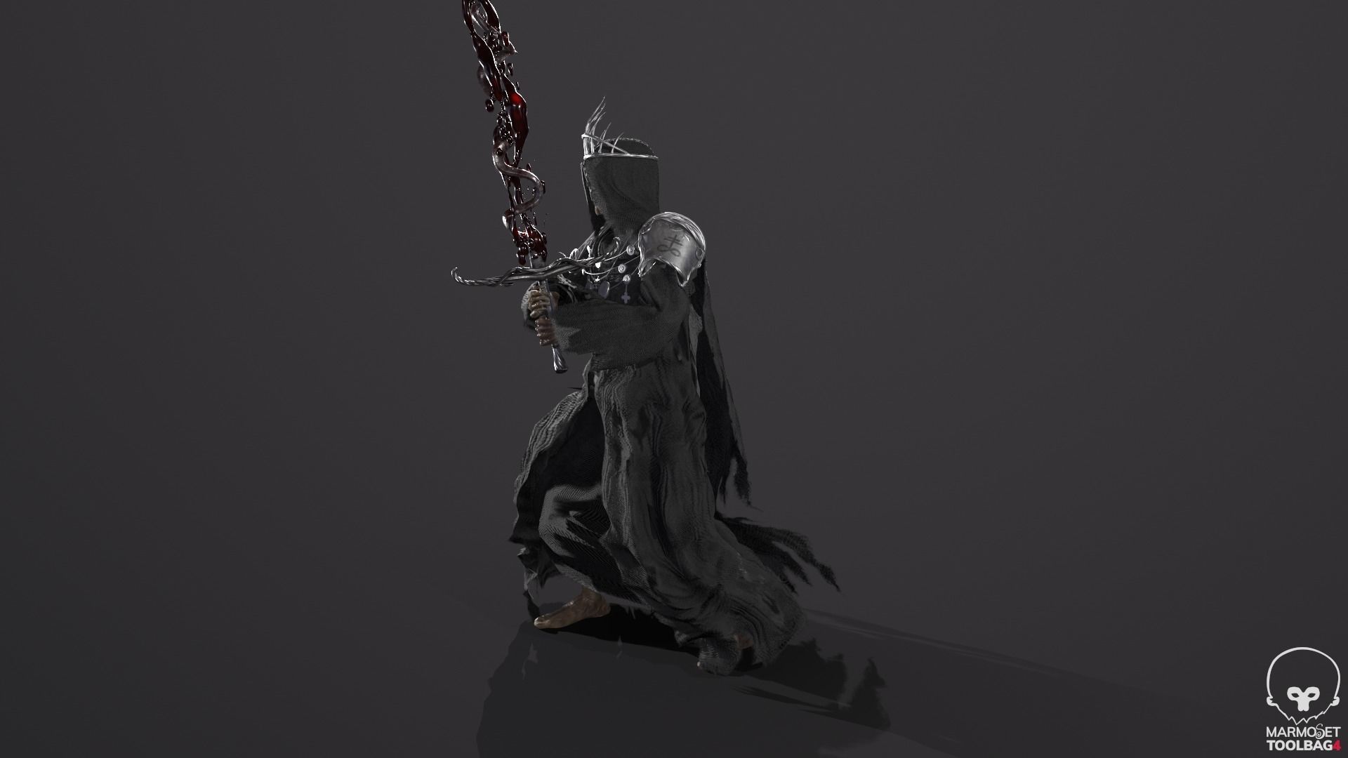 Reaper Skeleton King Low-poly 3D model_38
