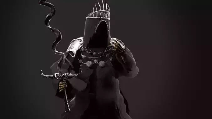 Reaper Skeleton King Low-poly 3D model