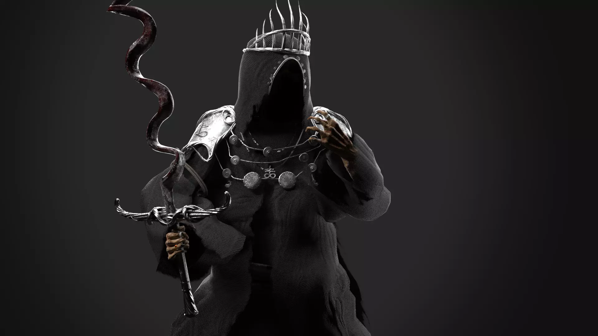 Reaper Skeleton King Low-poly 3D model_0