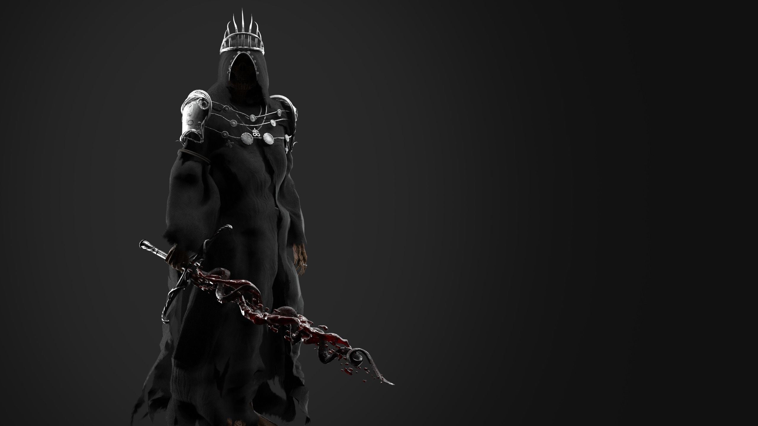Reaper Skeleton King Low-poly 3D model_9