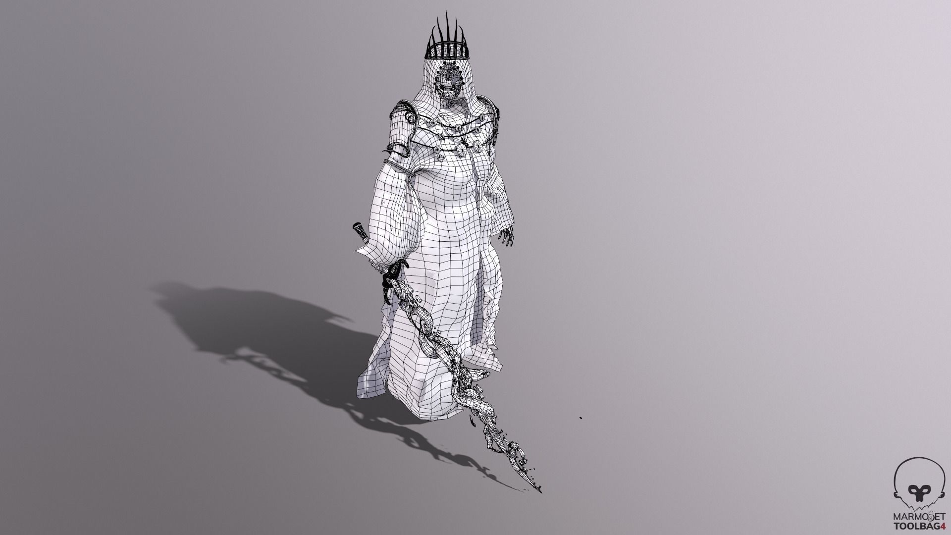 Reaper Skeleton King Low-poly 3D model_14