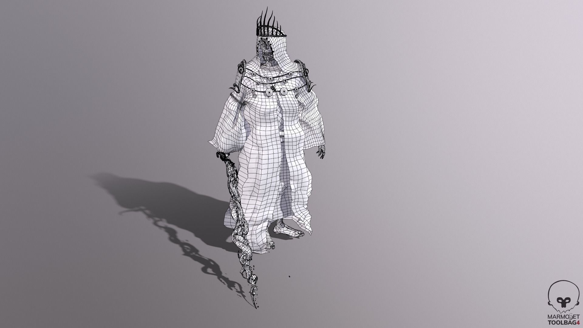 Reaper Skeleton King Low-poly 3D model_25