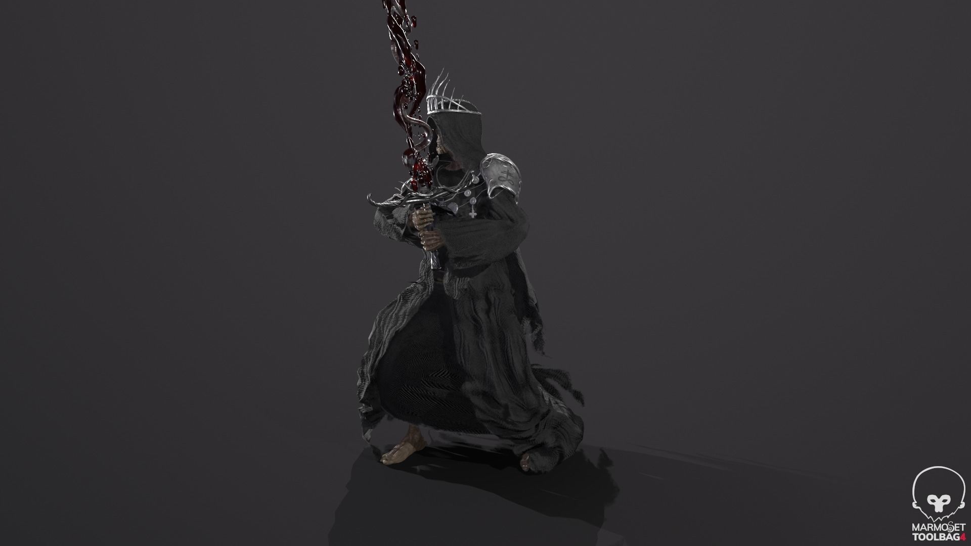Reaper Skeleton King Low-poly 3D model_39