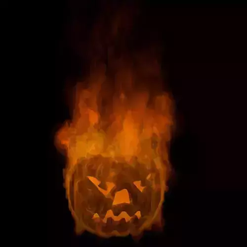 pumpkin on fire 3D model