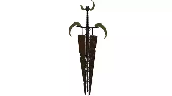 powerful two-handed barbarian sword