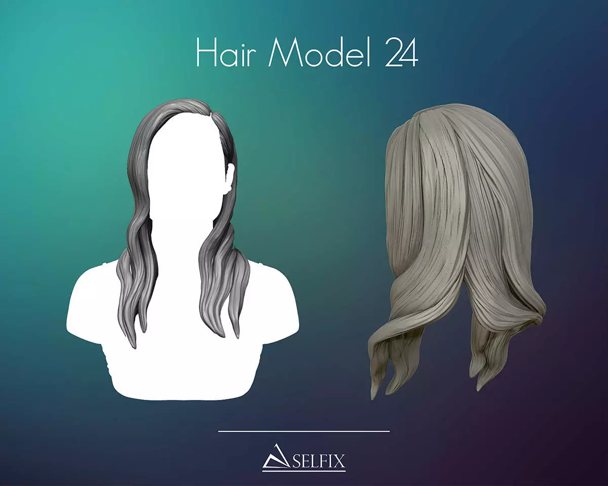 Hairstyle 24 3D print model_0