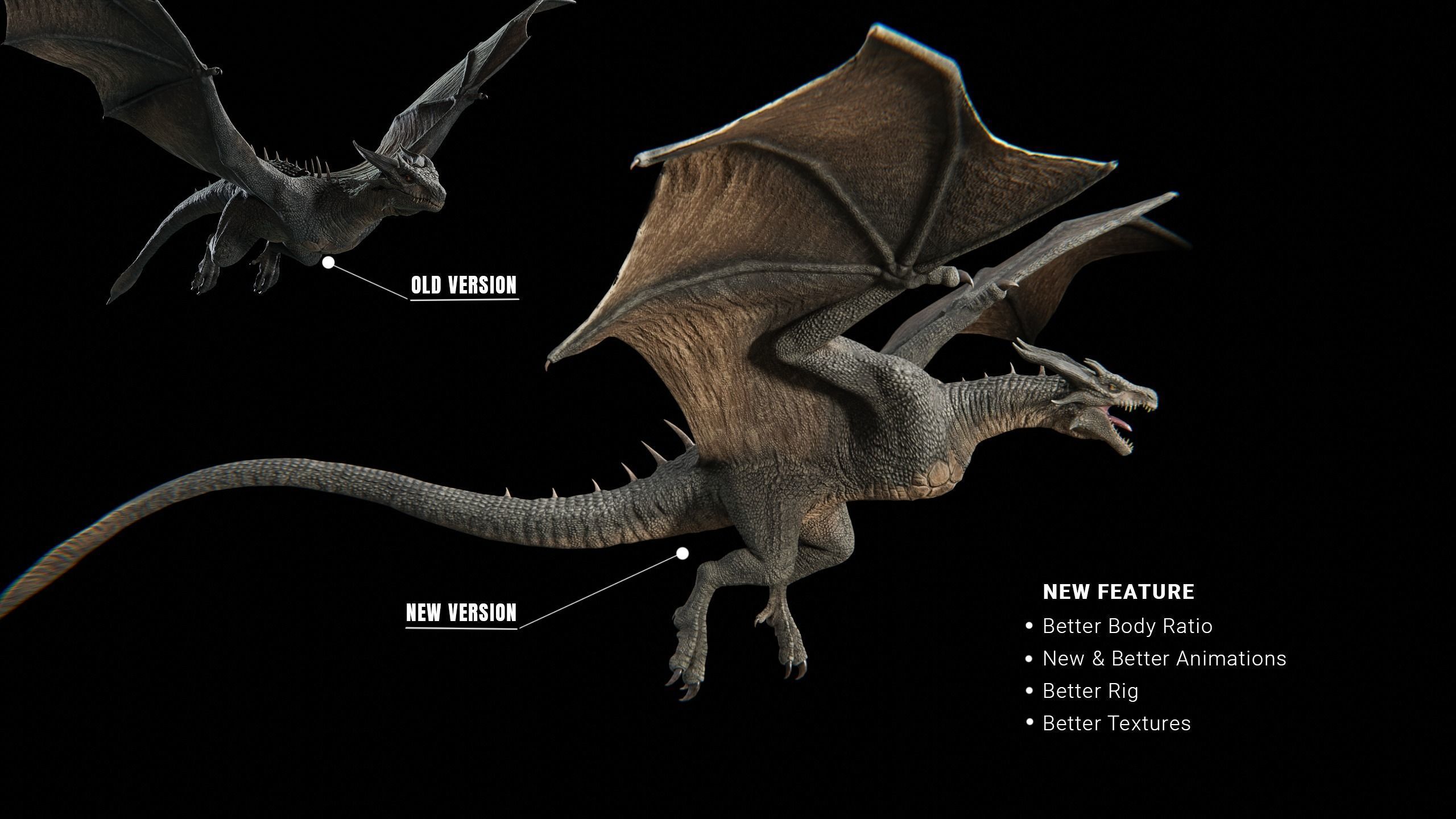 Dragon Wyvern Low-poly 3D model_39