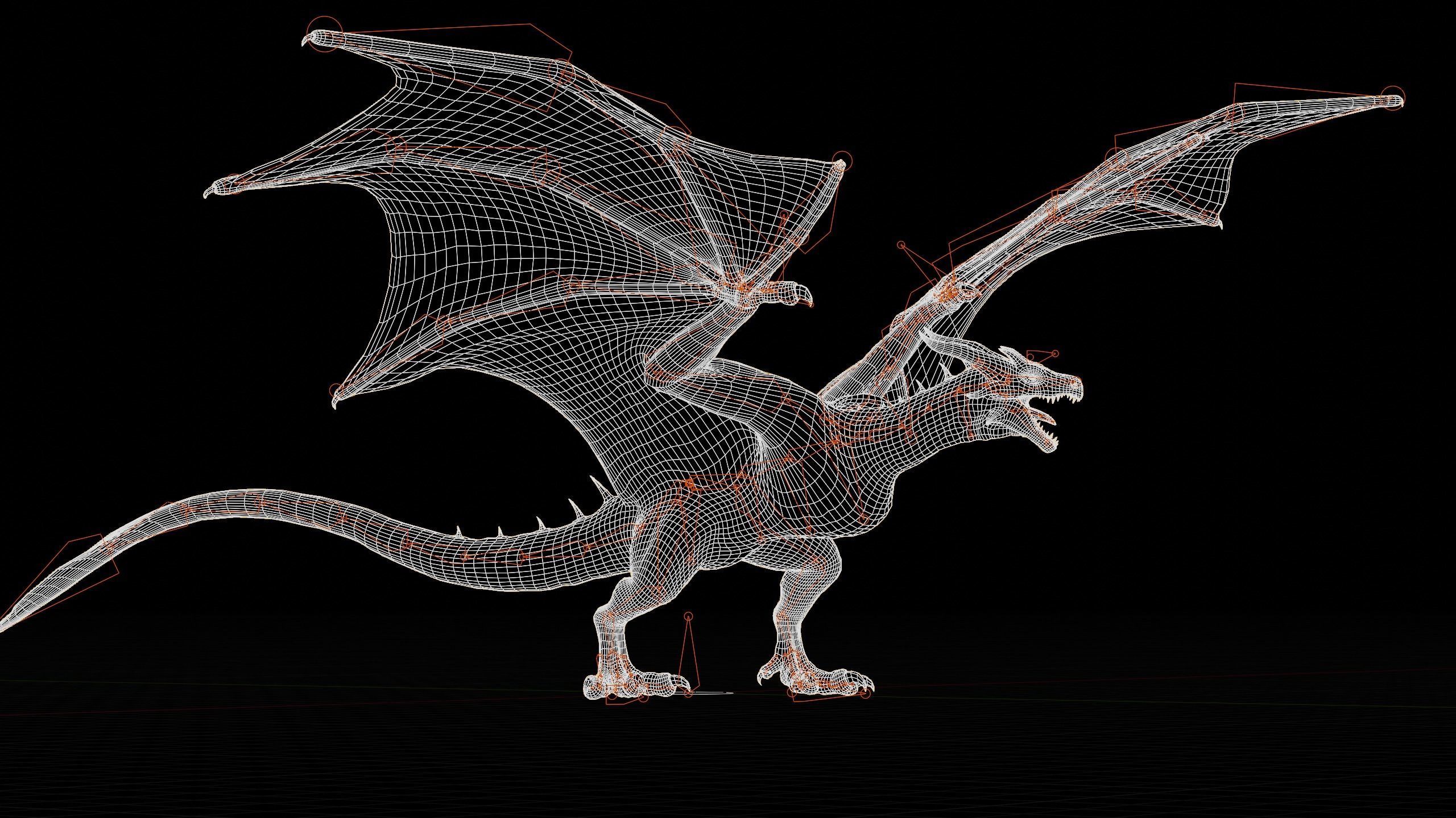 Dragon Wyvern Low-poly 3D model_15