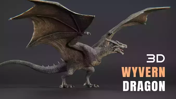 Dragon Wyvern Low-poly 3D model