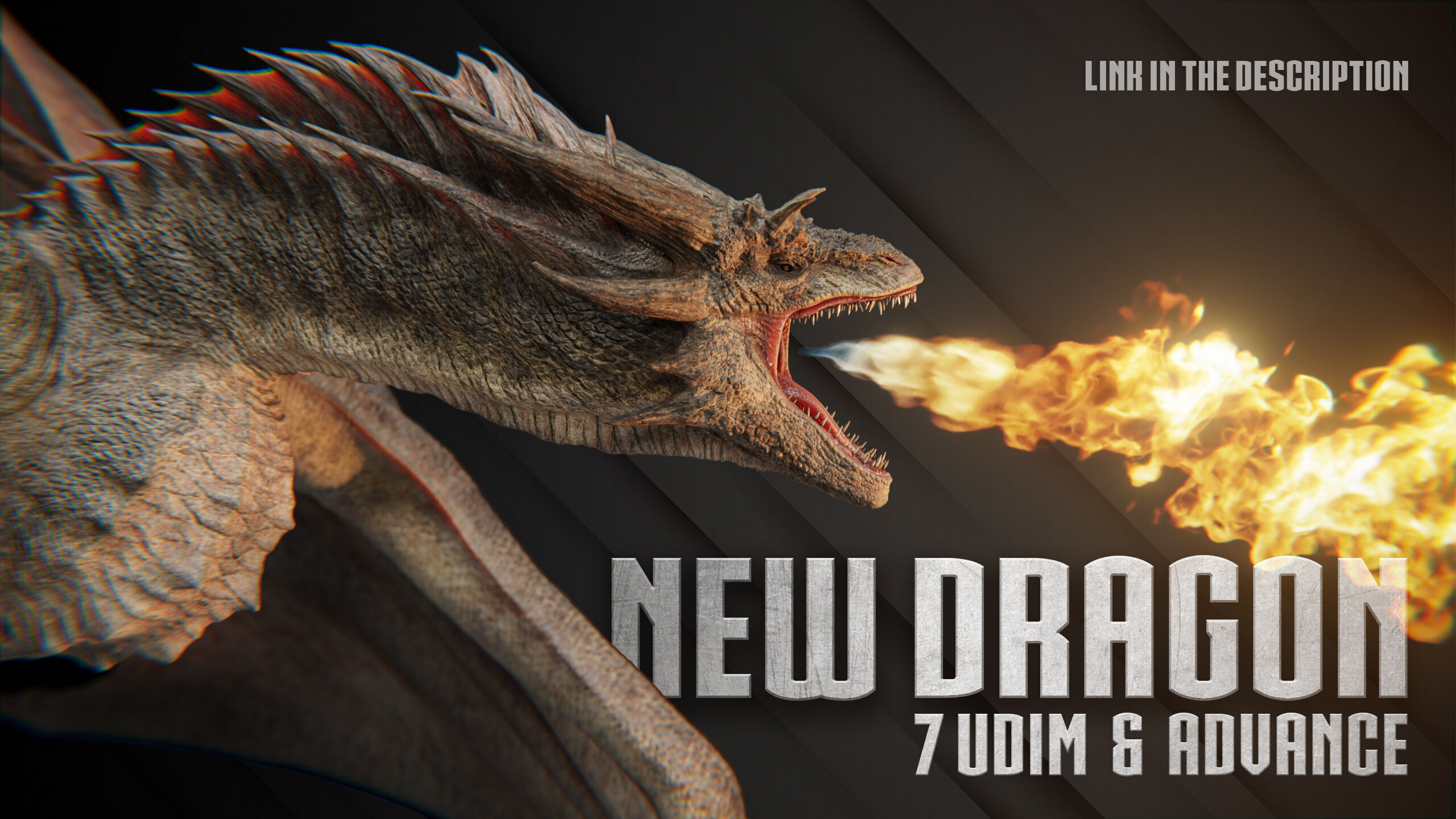 Dragon Wyvern Low-poly 3D model_3