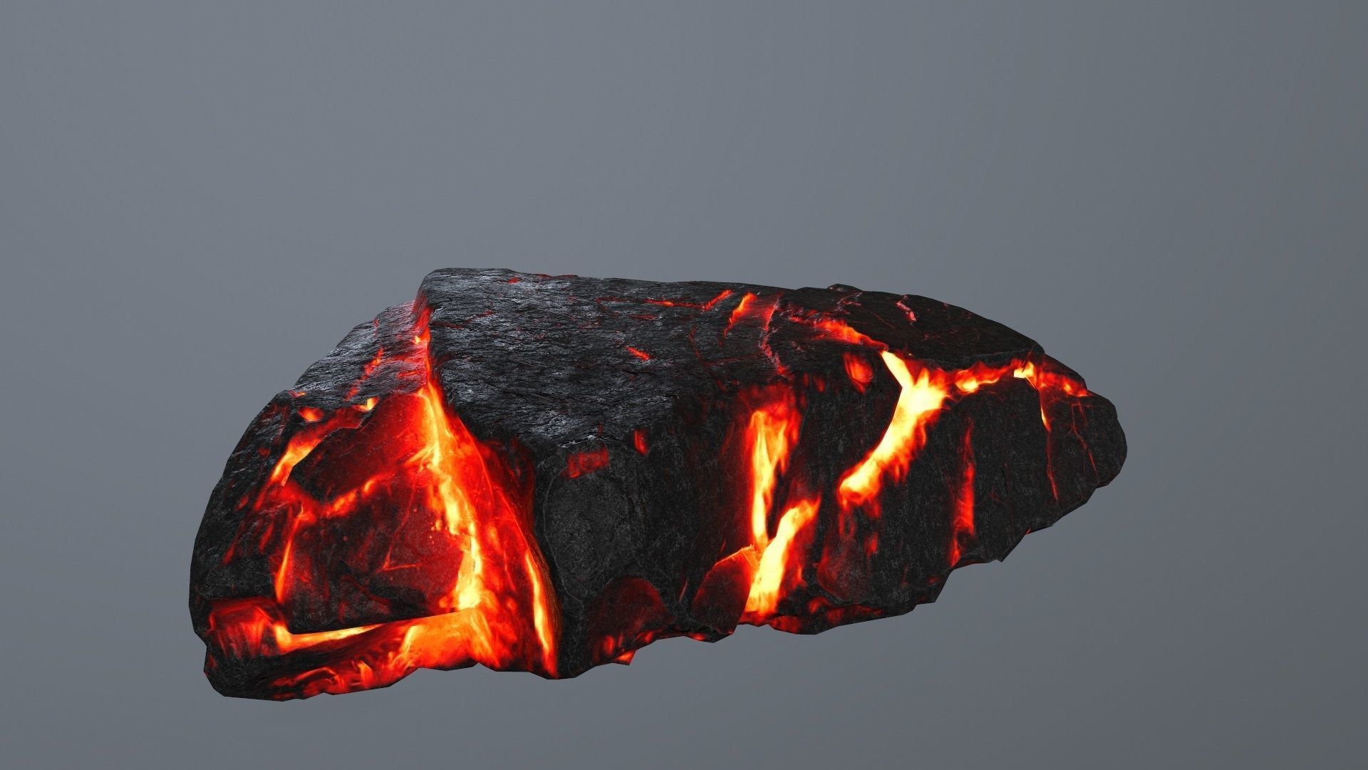 Lava Rock Set Low-poly 3D model_12