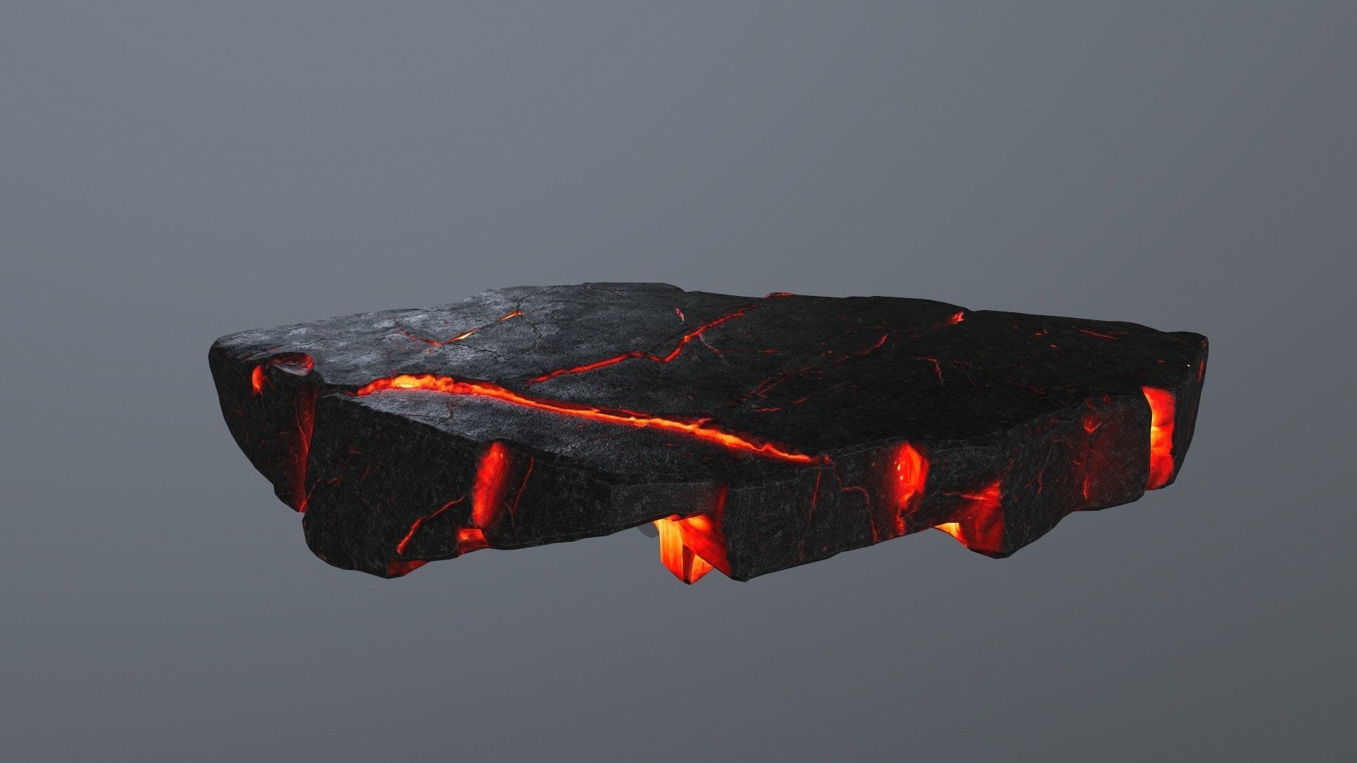 Lava Rock Set Low-poly 3D model_35