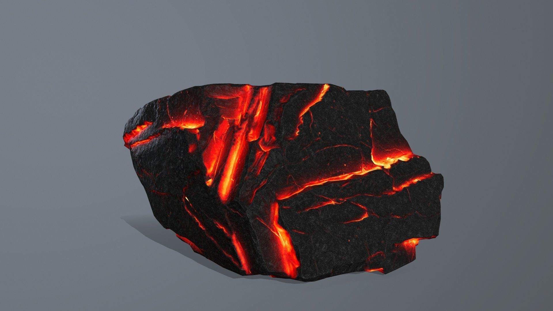 Lava Rock Set Low-poly 3D model_26