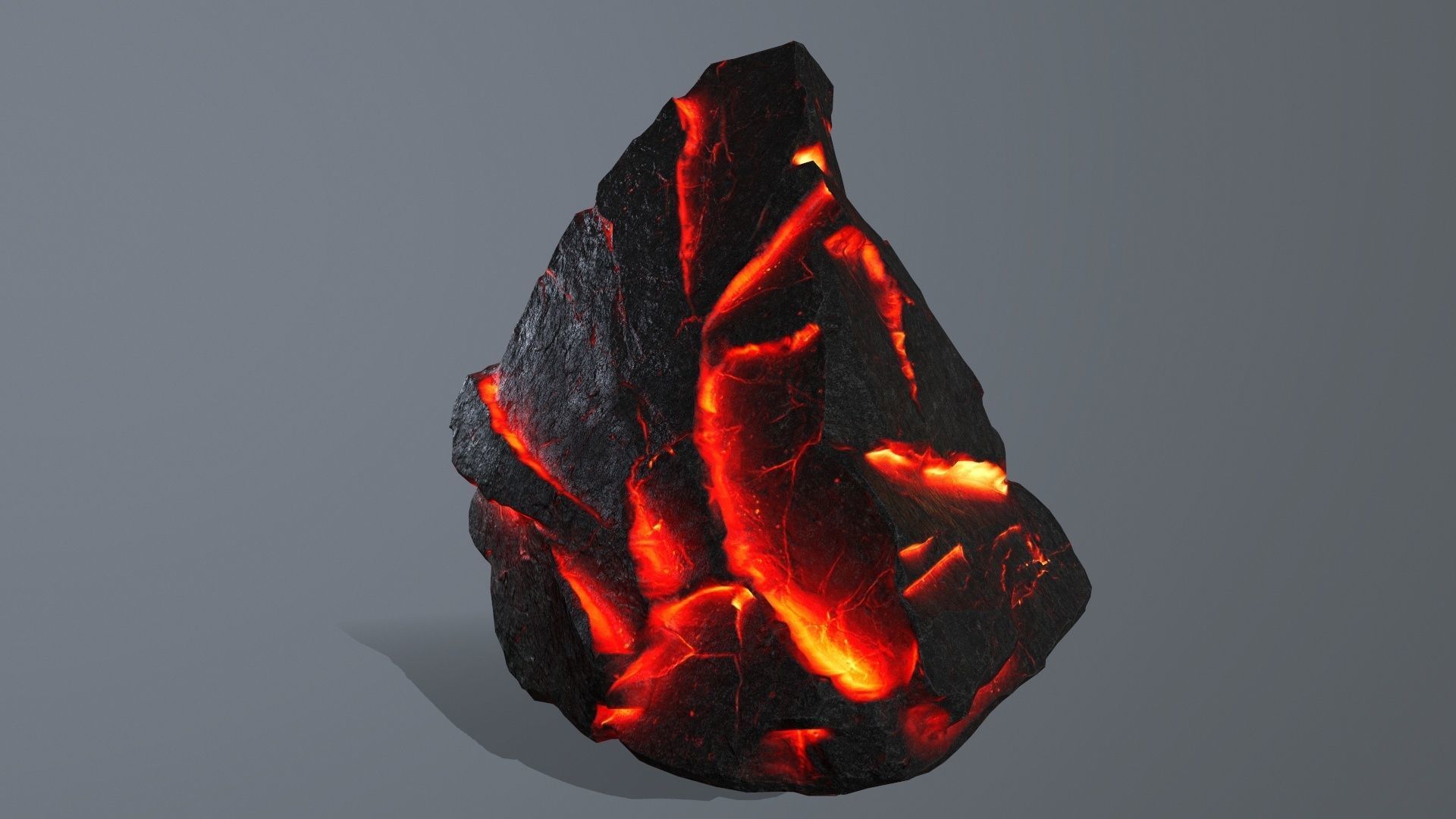 Lava Rock Set Low-poly 3D model_20
