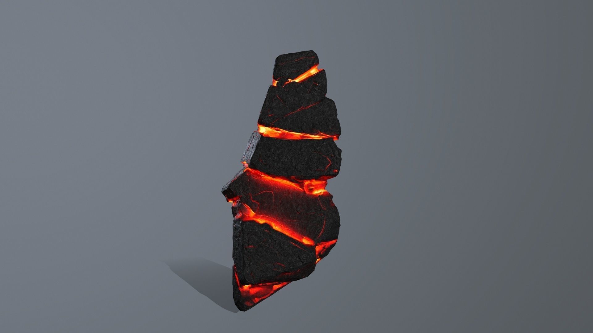 Lava Rock Set Low-poly 3D model_25