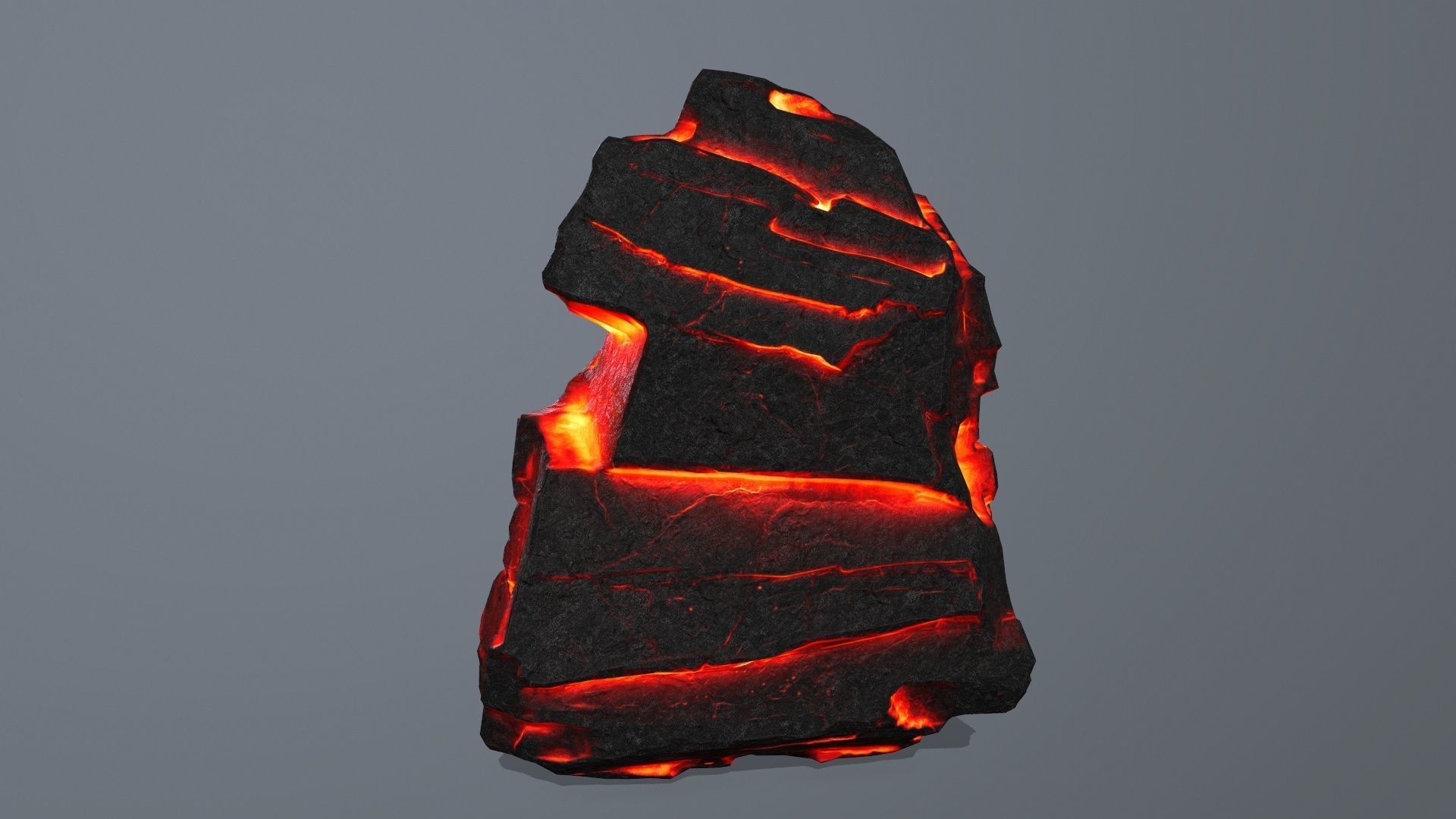 Lava Rock Set Low-poly 3D model_9