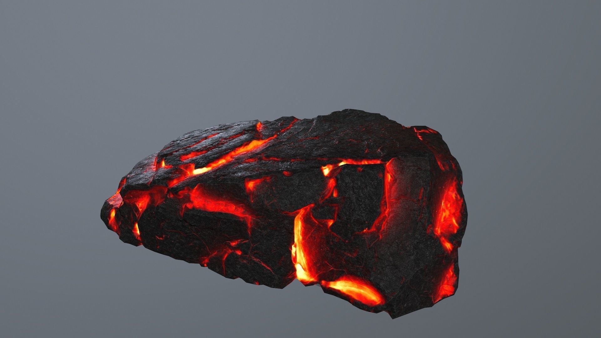Lava Rock Set Low-poly 3D model_13