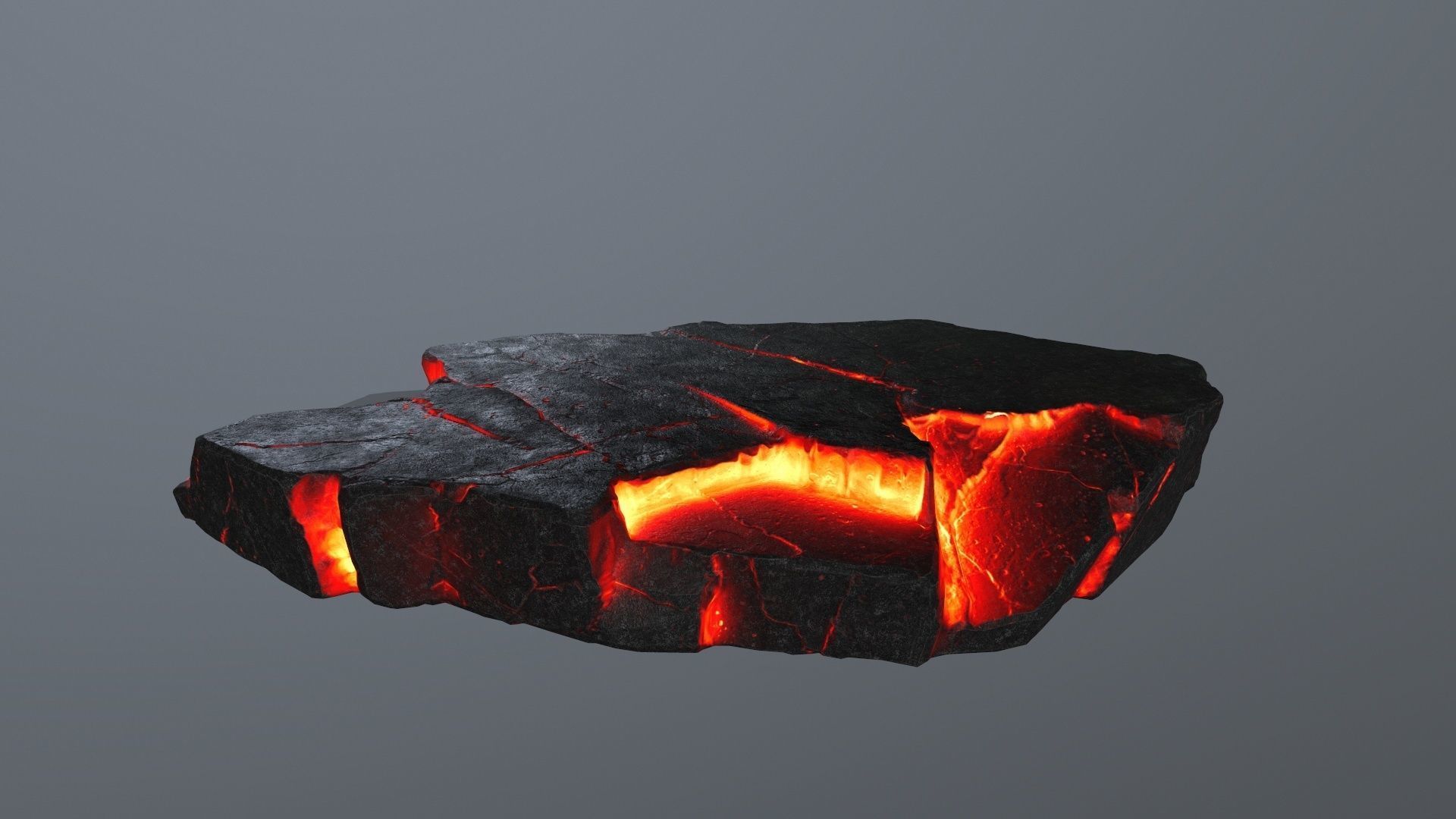 Lava Rock Set Low-poly 3D model_32