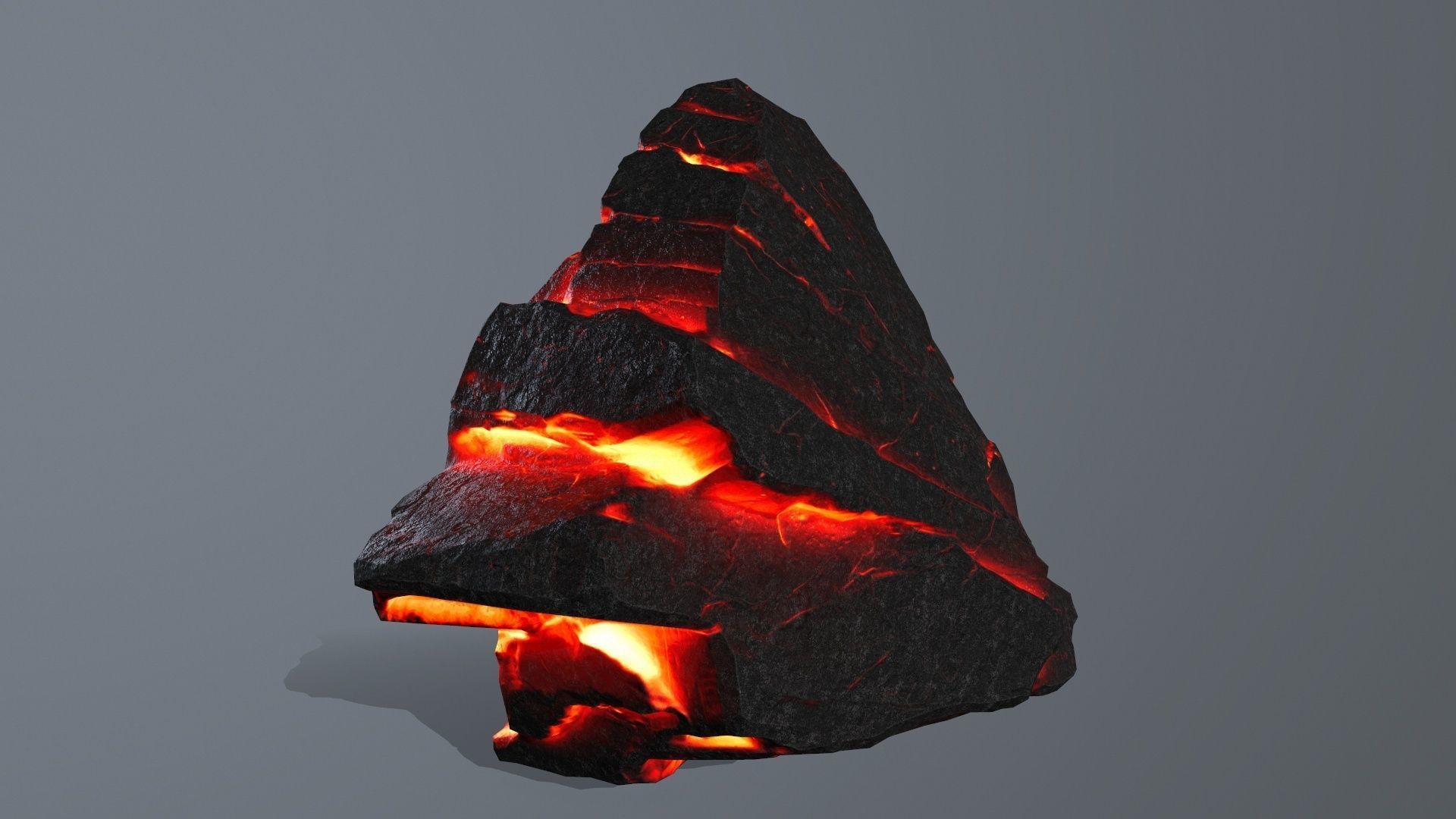 Lava Rock Set Low-poly 3D model_19