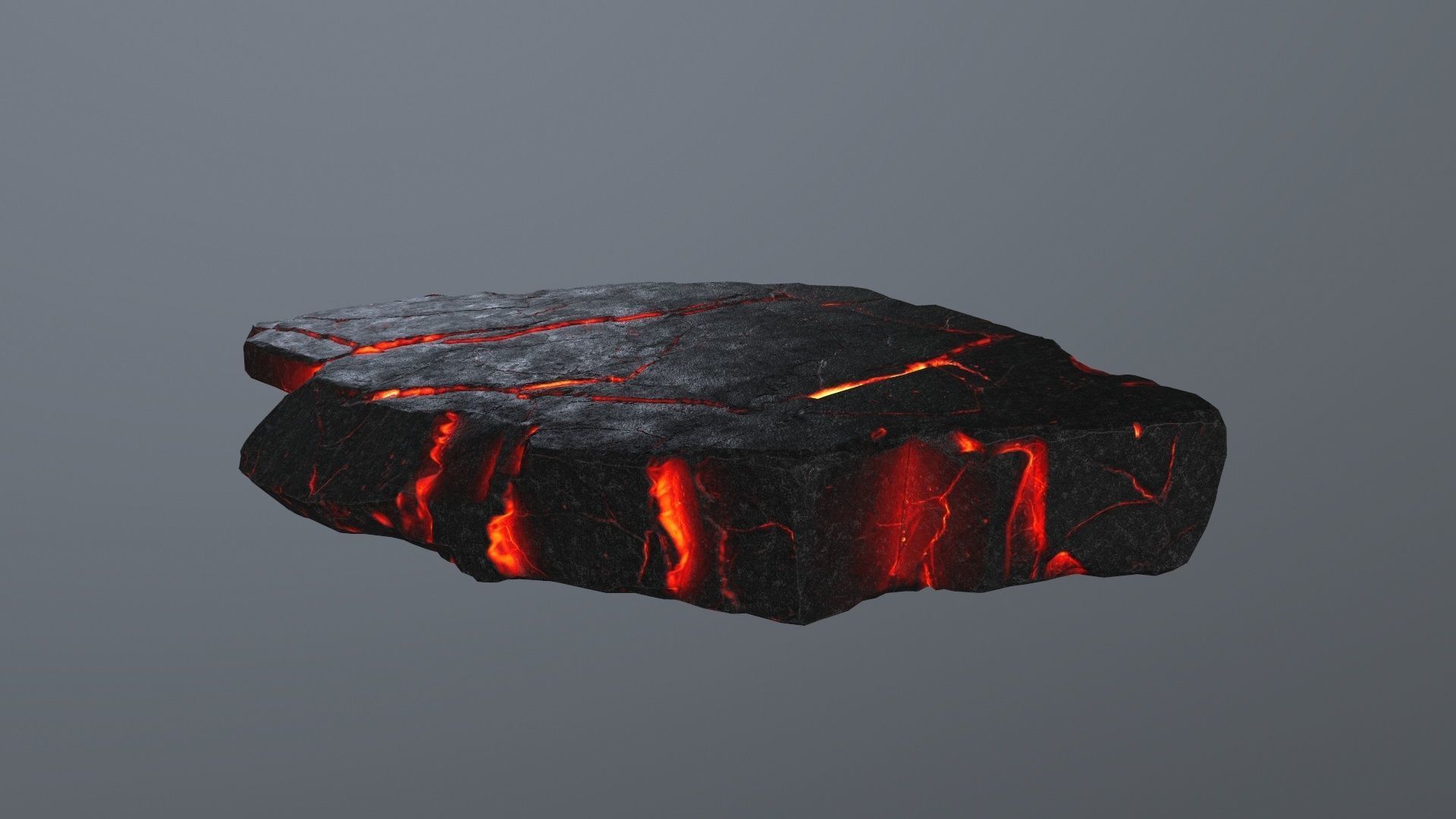 Lava Rock Set Low-poly 3D model_34