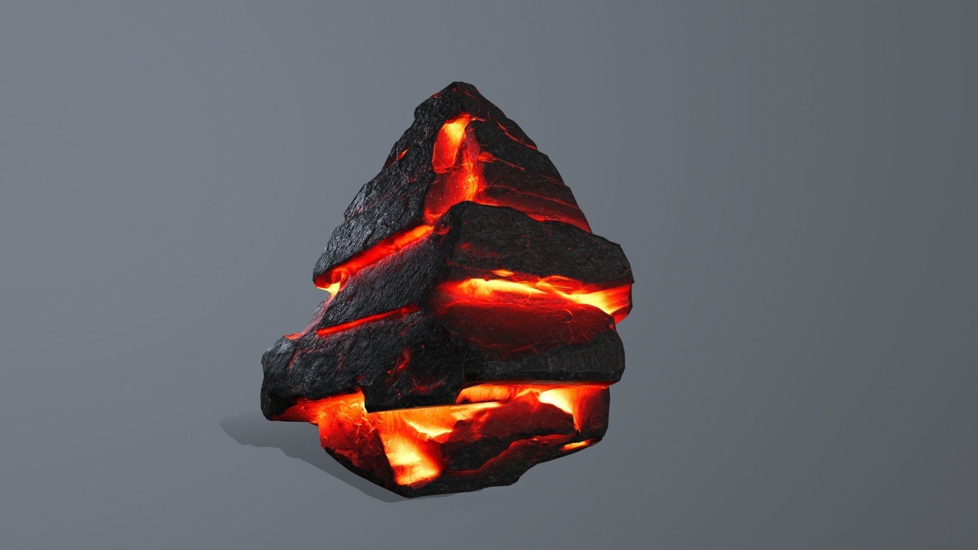Lava Rock Set Low-poly 3D model_18