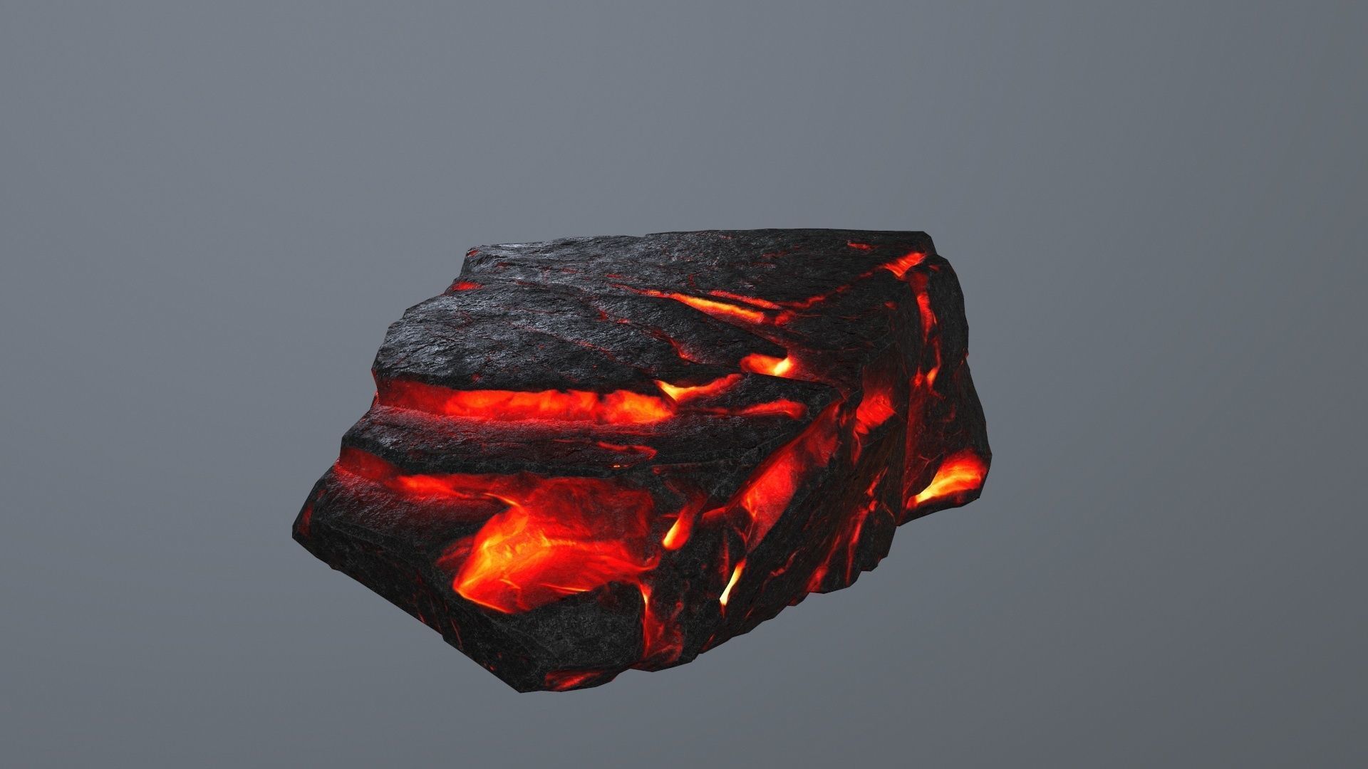 Lava Rock Set Low-poly 3D model_14
